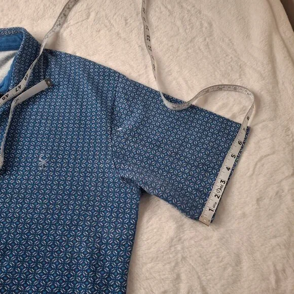 Tailorbyrd Mens Polo Shirt Sz XXL Geo Print Colorful Preppy Golf Boho Artsy - Picture 15 of 16